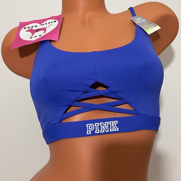 PINK Victoria's Secret Other - Victoria’s Secret PINK S Sports Bra Logo Strappy